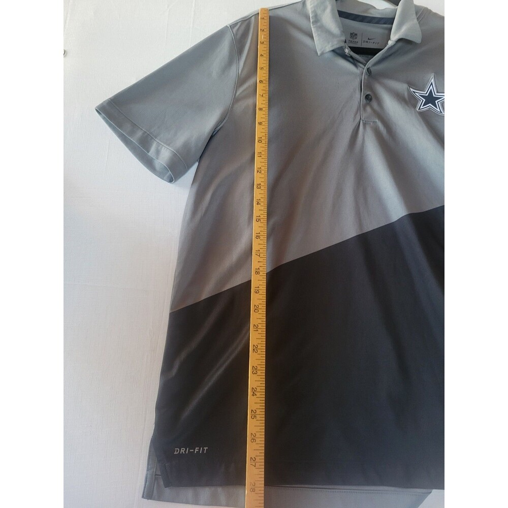 Nike Dri-FIT Dallas Cowboys Polo XL Shirt Gray Black Men’s - Picture 6 of 10